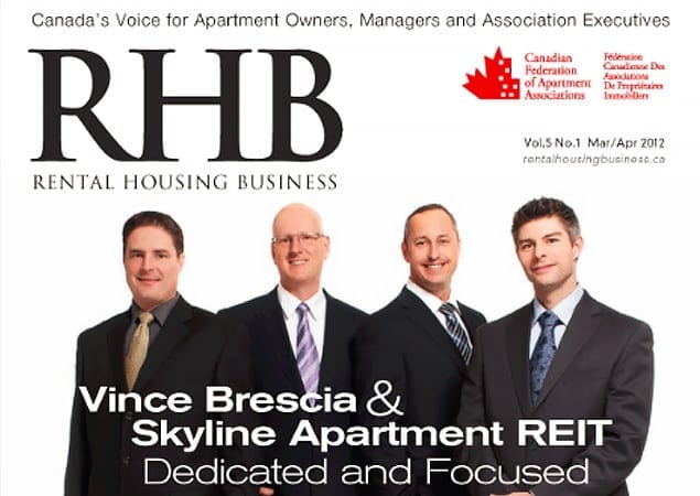 Skyline executives on the cover of RHB magazine