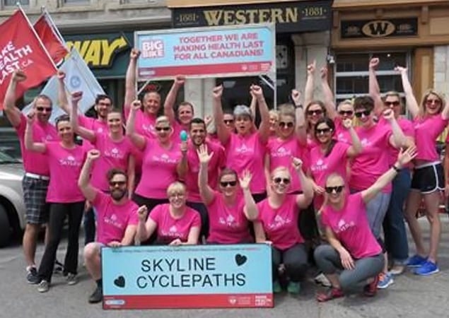 Skyline Rides Again! Staff Ride Big Bike for Heart & Stroke