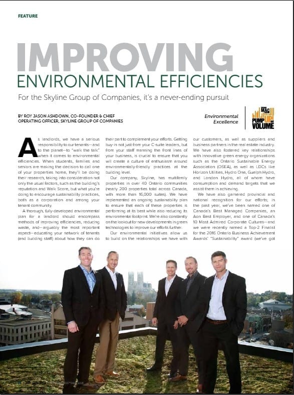 The cover of the October 2016 Issue of Fair Exchange Magazine with the article titled, Improving Environmental Efficiencies