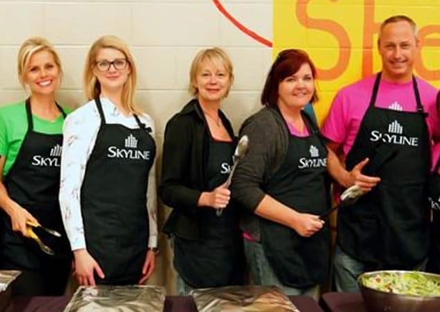 Skyline Serves Dinner to 100+ Charity Volunteers