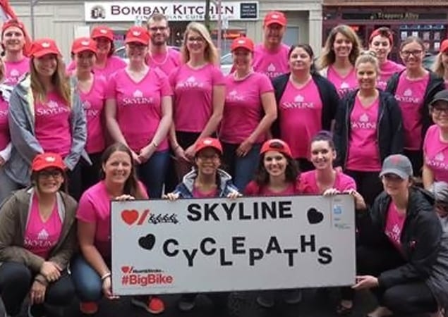Skyliners Ride Big Bike For Heart & Stroke