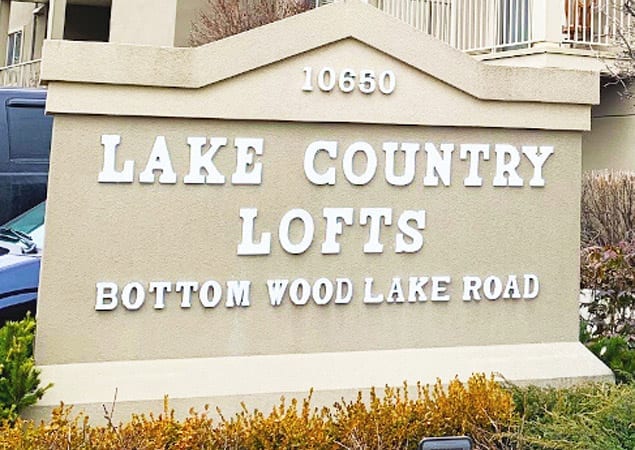 Lake Country Lofts Monument Sign