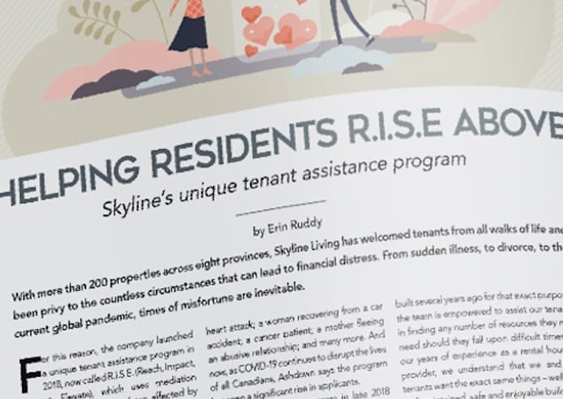 Canadian Apartment Magazine: Skyline Living Helps Tenants R.I.S.E. Above