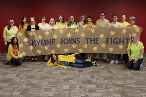 Skyline staff joined the fight against cancer and 