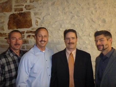 Wayne Byrd, Jason Ashdown, Jason Castellan, and Martin Castellan grow moustaches for charity