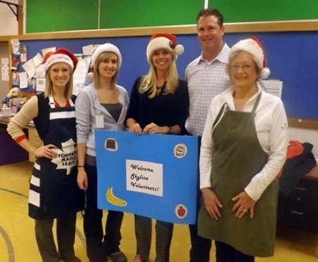Skyline staff participate in the morning snack program at Ottawa Crescent Public School in Guelph.