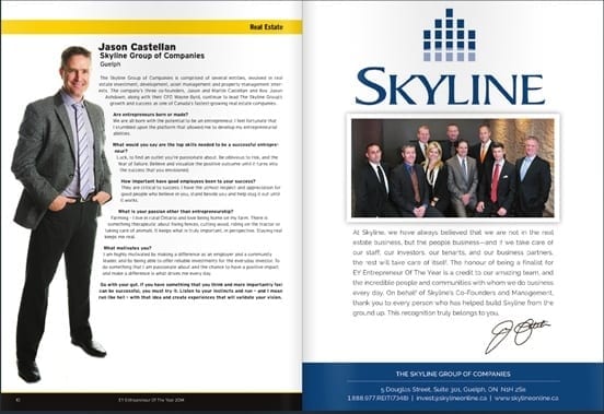 Jason Castellan Featured in 2014 EY Entrepreneur of the Year Publication
