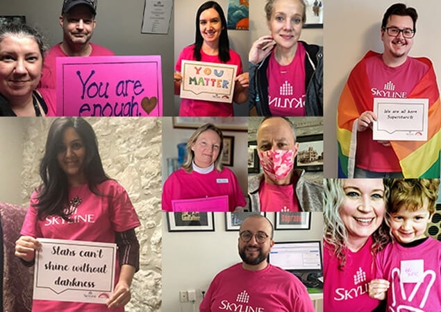Skyline shares messages of kindness for Pink Shirt Day 2021