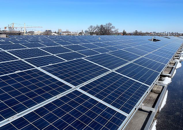 A rooftop solar array in the GTA, one of several clean energy acquisitions by Skyline Clean Energy Fund in 2022. 