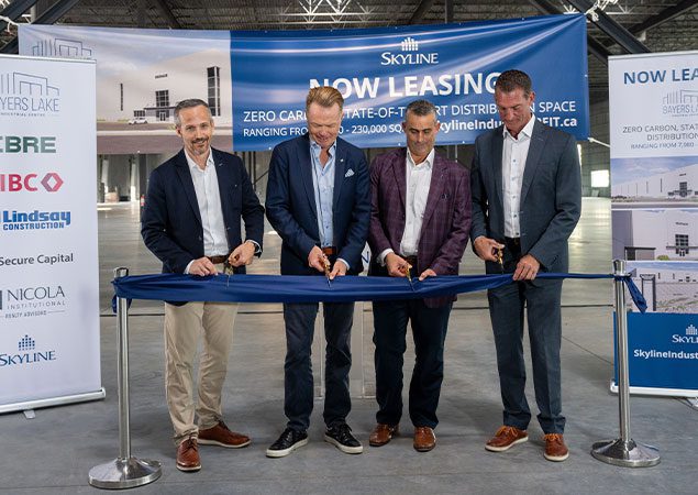 A ribbon-cutting ceremony at a new warehouse facility in Halifax, Nova Scotia